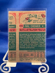 1973-74 Topps #113 Phil Chenier Washington Bullets mal cortado - Imagen 1 de 2