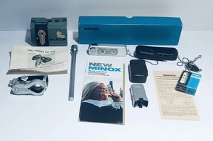 Vtg MINOX Wetzlar Subminiature Camera Complan f/3.5 15mm Lens With Accessories - Picture 1 of 24