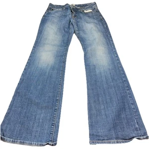 GAP Curvy Flare Jeans Womens Medium Wash Blue Stretchy Denim Mid-rise Size 10 L - Picture 1 of 14