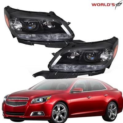 Faros halógenos para proyector Chervolet Malibu 2013-2015 negro derecha e izquierda Foto 1 de 4