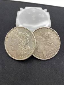 Lot 2 Morgan 90% Silber Dollar 1921 - P 1921 - D - Bild 1 von 5