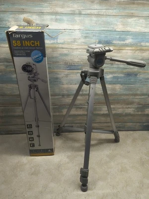  Targus TGT-58TR Camera Camcorder Tripod,3-Way Fluid Pan Head, Bubble Level  - Image 1 of 4