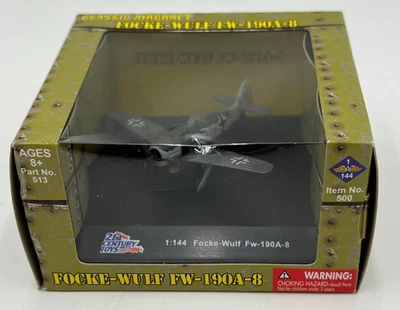 21st Century Toys  1:144 Scale Focke-Wulf FW-190A-8 Classic Aircraft Model NIB - Image 1 of 4