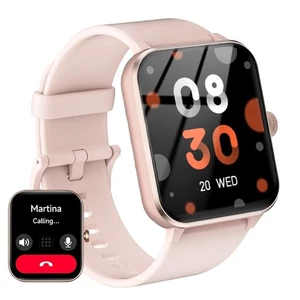 Smartwatch (Annehmen/Anrufe tätigen), Fitnessuhr für Herren Damen Aktivitätstracker - Bild 1 von 7