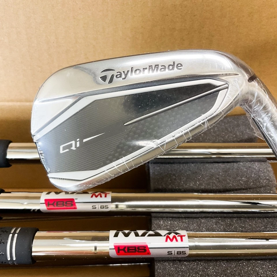TaylorMade Qi Irons 7 pc Set #5-PW, AW KBS Max MT 85 Steel Stiff *OPEN BOX* 2610 - Image 1 of 4
