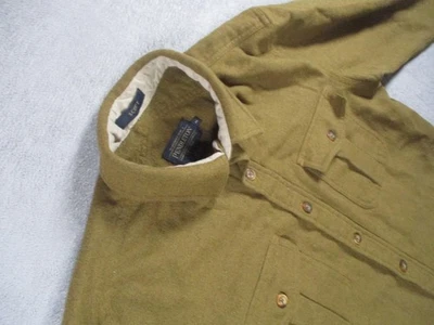 Pendleton Virgin Wool Scout Shirt Mens Medium Olive Green Scout Dual Pocket - Image 1 of 4