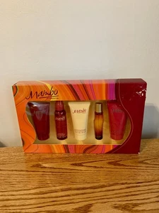 Liz Clairborne Mambo Set Eau Dea Parfum 5 Scrub Lotion Shampoo Mist NEW VTG EDP - Picture 1 of 8