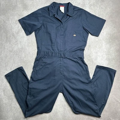 Dickies Mens Navy Blue Coveralls Size Large Short Sleeve Workwear - Image 1 of 4