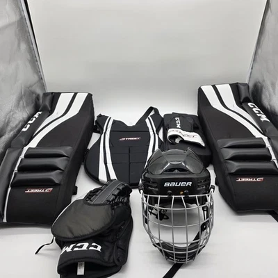 "Juego de porteros de hockey CCM Street Junior talla 28"" - Kit completo - Excelente estado" Foto 1 de 4