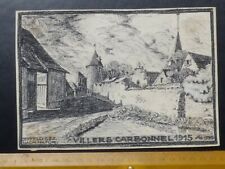 Villers Carbonnel 1915, Bleistiftzeichung Arnold Wothe, 14x20cm.