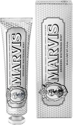 Marvis Smokers Whitening Toothpaste, Mint, 85ml, Promotes the Natural Whitening