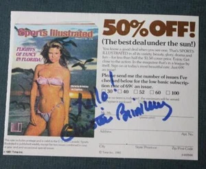 Christie Brinkley Model Autograph Signed Sports Illustrated Subscription Card #2 - Picture 1 of 1