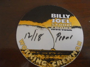 Billy Joel 1989 - Storm Front Tour - 18. Dezember - arbeitender Crewman Backstage Pass - Bild 1 von 2