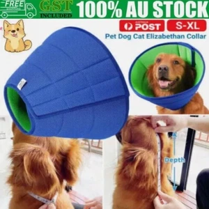 Pet Elizabethan Collar Cone Collar Mesh Recovery Collar Soft Adjustable Dog Cat - Picture 1 of 22