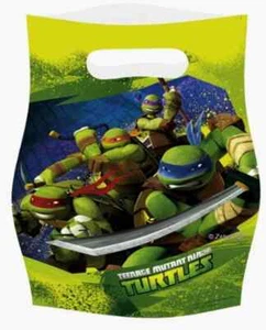 Teenage Mutant Ninja Turtles Party Bags Pack of 6 Green Birthday Kids Childrens - Picture 1 of 4