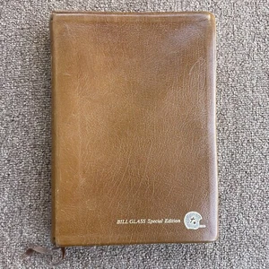 Sacra Bibbia Bill Glass Firmato Edizione Speciale Pelle KJV Riferimenti Lettere Rosse - Foto 1 di 12