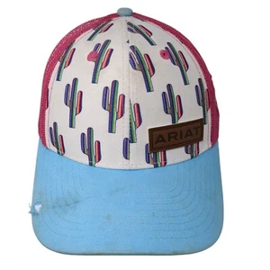 Ariat Youth Snapback Trucker Hat Multicolor One Size Adjustable Cactus Print - Picture 1 of 8