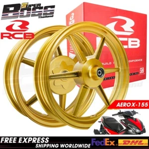 RCB Aluminium Wheel Rims F:250x14 R:350x14 For YAMAHA NVX-155, AEROX-155 Gold - Picture 1 of 6