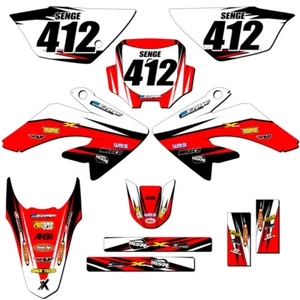 2011-2016 CRF 80 VELOCITY Red Senge Graphics Kit compatible con Honda - Imagen 1 de 10