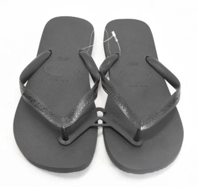 Sandalias Havaianas Unisex Tanga Chanclas Negras Sin Cordones Goma Talla 13M Foto 1 de 4