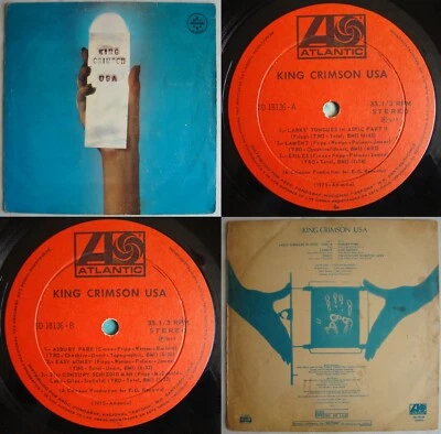 KING CRIMSON USA 1975 UNIQ NON-GF CVR & BLUE-TINTED BACK CVR MEGARARE CHILEAN PR - Image 1 of 4