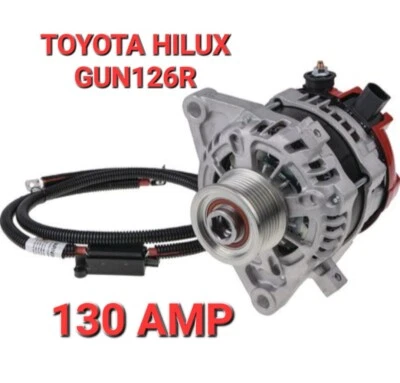 Alternator Upgrade For TOYOTA HILUX GUN126R 2.8L - 130 AMP Output With Harness  - Image 1 of 4