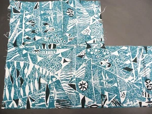 TISSU vintage ancien en coton des années 1970 - Imagen 1 de 6
