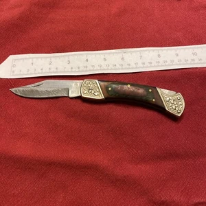HUGE  9" inch Stainless Steel Blade Folding Hunting Knife Pakistan  OLD Nice ! - Picture 1 of 6