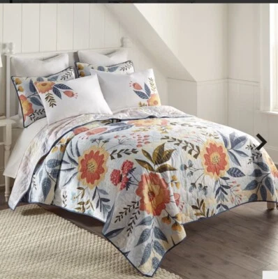 Новый набор одеял и наволочек Donna Sharp Coral Crush UCC King - Изображение 1 из 4