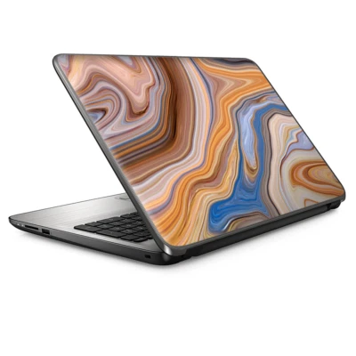 Envoltura de revestimiento universal para computadora portátil de 13 pulgadas - vidrio de mármol marrón azul Foto 1 de 4