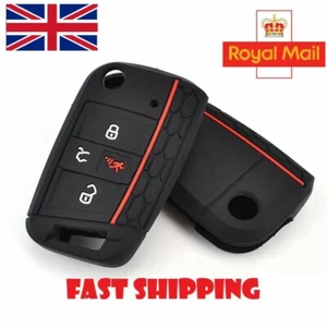 Silicone Remote Key Case Cover/Fob For VW, Skoda,Seat☆2016-2017-2018☆4 Buttons - Picture 1 of 5