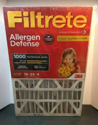 3M Filtrete 4-Inch Micro Allergen Defense Air Filter 16x25x4 - Image 1 of 4