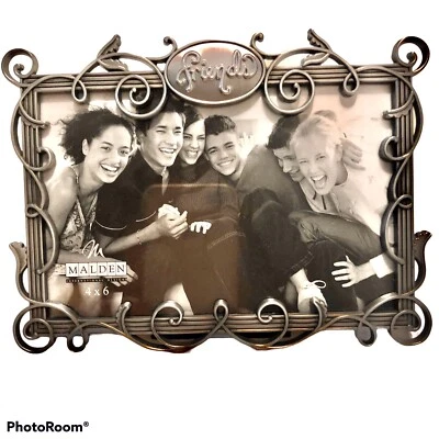 Malden Metal 4X6 Picture Friends Photo Frame Easel Back Wire Scroll Design - Image 1 of 3