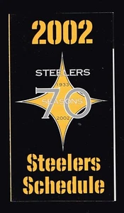 2002 PITTSBURGH STEELERS Pocket Schedule - Picture 1 of 1