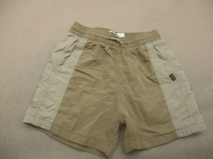 Abercrombie&Fitch Size 7-8 Boys Beige Nylon Drawstring Pocket Board Shorts 865 - Picture 1 of 7