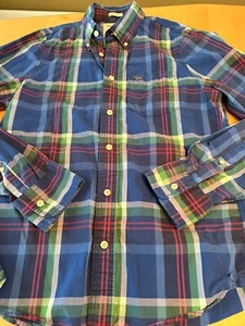 CAMISA ABERCROMBIE & FITCH A CUADROS MUSCULOSA ABOTONADA PARA HOMBRE TALLA L - Imagen 1 de 6