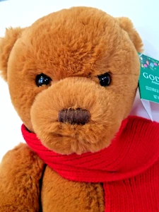 Godiva Bélgica 12" OSO DE PELUCHE 1926 Peluche Juguete Bufanda/Bolso Marrón Suave - Imagen 1 de 18