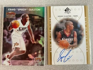 2 Card Lot Speedy Claxton Rookie /499 Sign Of The Times Autograph Sixers - Picture 1 of 2