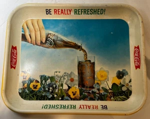 Original 1961 Coca-Cola "Be Really Refreshed" Lithograph Advertising Tray - Picture 1 of 2