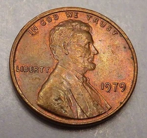 Naturally Toned 1979 LINCOLN MEMORIAL CENT PENNY - Picture 1 of 2