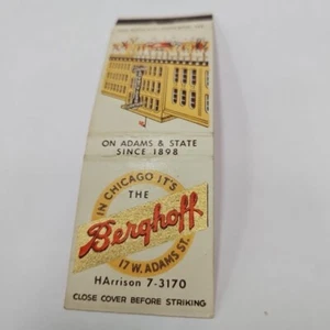 Vintage Matchbook:  The Berghoff Restaurant, Chicago, IL - Picture 1 of 3