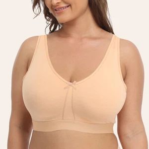 Large Chest Minimiser Bra Wireless Womens Bras Unpadds Bralette Lovely Brassiere - Picture 1 of 25