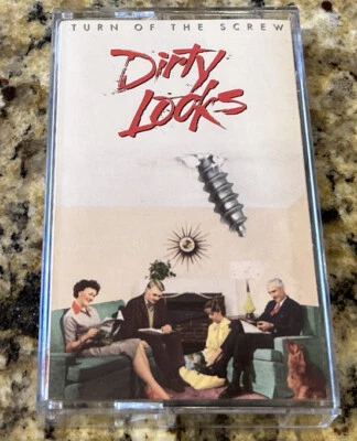 DIRTY LOOKS TURN OF THE SCREW CASSETTE TAPE HEAVY HAIR GLAM METAL, 1989 - Image 1 of 4