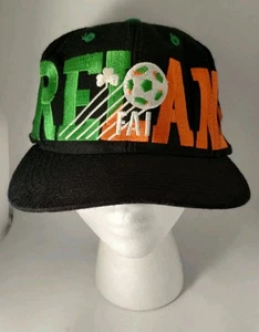 Vintage Adidas Ireland FAI Soccer Football Association Green Snapback Hat Cap - Picture 1 of 7