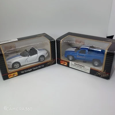 Литой под давлением пикап Maisto 1996 Dodge Viper RT10 и 1998 Dodge Ram 1500 - Изображение 1 из 4