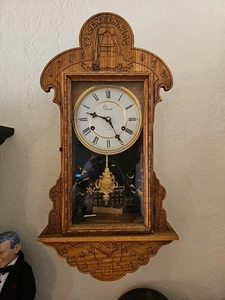 Antique Colonial Liberty Bell Bicentennial Independence Hall Clock, 31 day - Picture 1 of 11