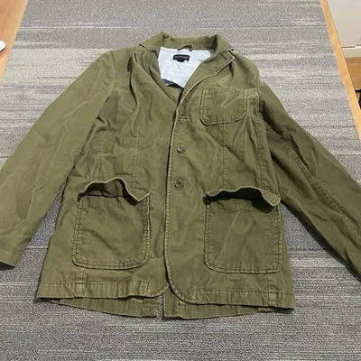 Lands End Blazer Mens 38-40 Medium Tall MT Green Corduroy Unstructured Coat* - Image 1 of 4