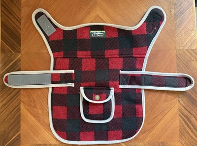 L.L. Chaqueta de perro a cuadros Bean Buffalo PEQUEÑA roja negra polar suéter LL Bean 302830 Foto 1 de 4