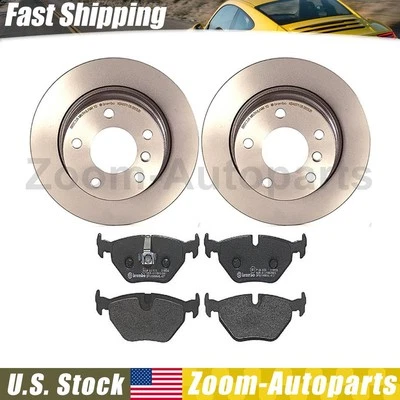 布雷博 OE 适用于 2003 2004 2005 年 2005 年宝马 Z4 后刹车转子和金属刹车片 — 第 1/4 张图片