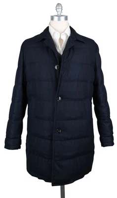 Kiton Midnight Navy Blue Cashmere Coat - 44/54 - (KTMUW98163I0425) - Image 1 of 4